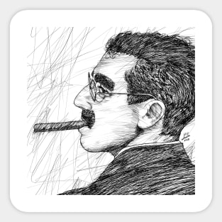 GROUCHO MARX ink portrait .1 Sticker